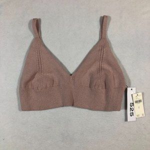 NEW Anthropologie 525 Womens XL Knit Crop Tank Top #0000017 Peach Pink NWT $68